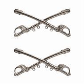 Cavalry Cross Sabers Set - Silver